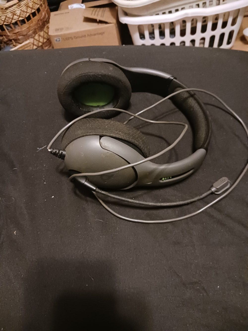 Over-Ear Wired Gaming Headset in Olive Green and Black